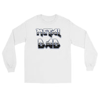 Metal Dad design on unisex long sleeve shirt, front view
