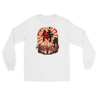 Samurai Warrior Honor the Sword design on unisex long sleeve shirt, front view