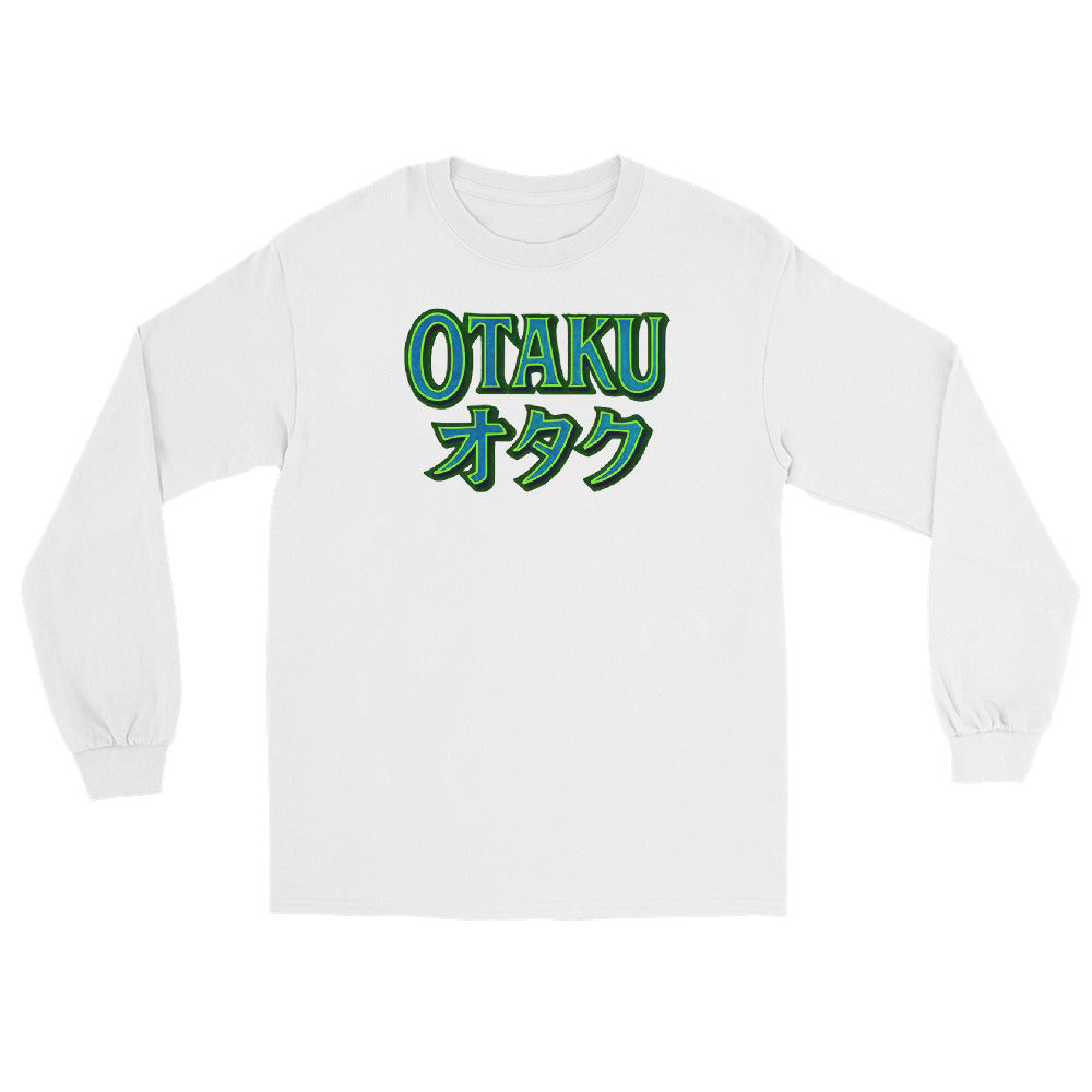 Otaku オタク Japanese Culture design on unisex long sleeve shirt, front view
