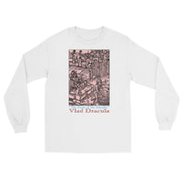 Feast of the Impaler design on unisex long sleeve shirt, front view