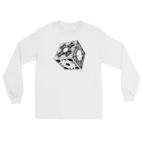 Lament Configuration design on unisex long sleeve shirt, front view