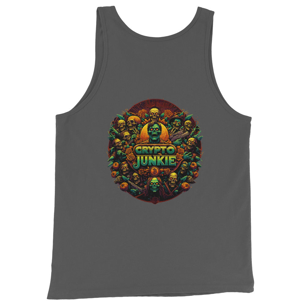 Crypto Junkie Bitcoin Selling Zombie Horde Men's Tank Top Shirt