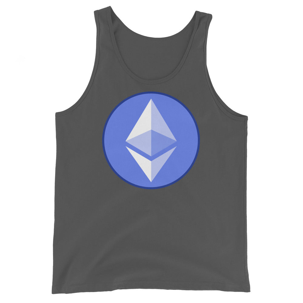 ETH Ethereum Round Logo Cryptocurrency Symbol Men's Tank Top Shirt