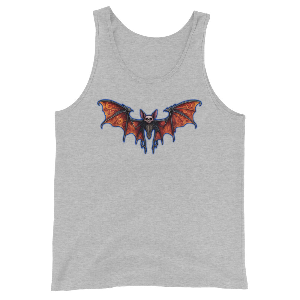 Vampire Bat Skeleton w/ Whimsical Goth Wings Men's Tank Top Shirt