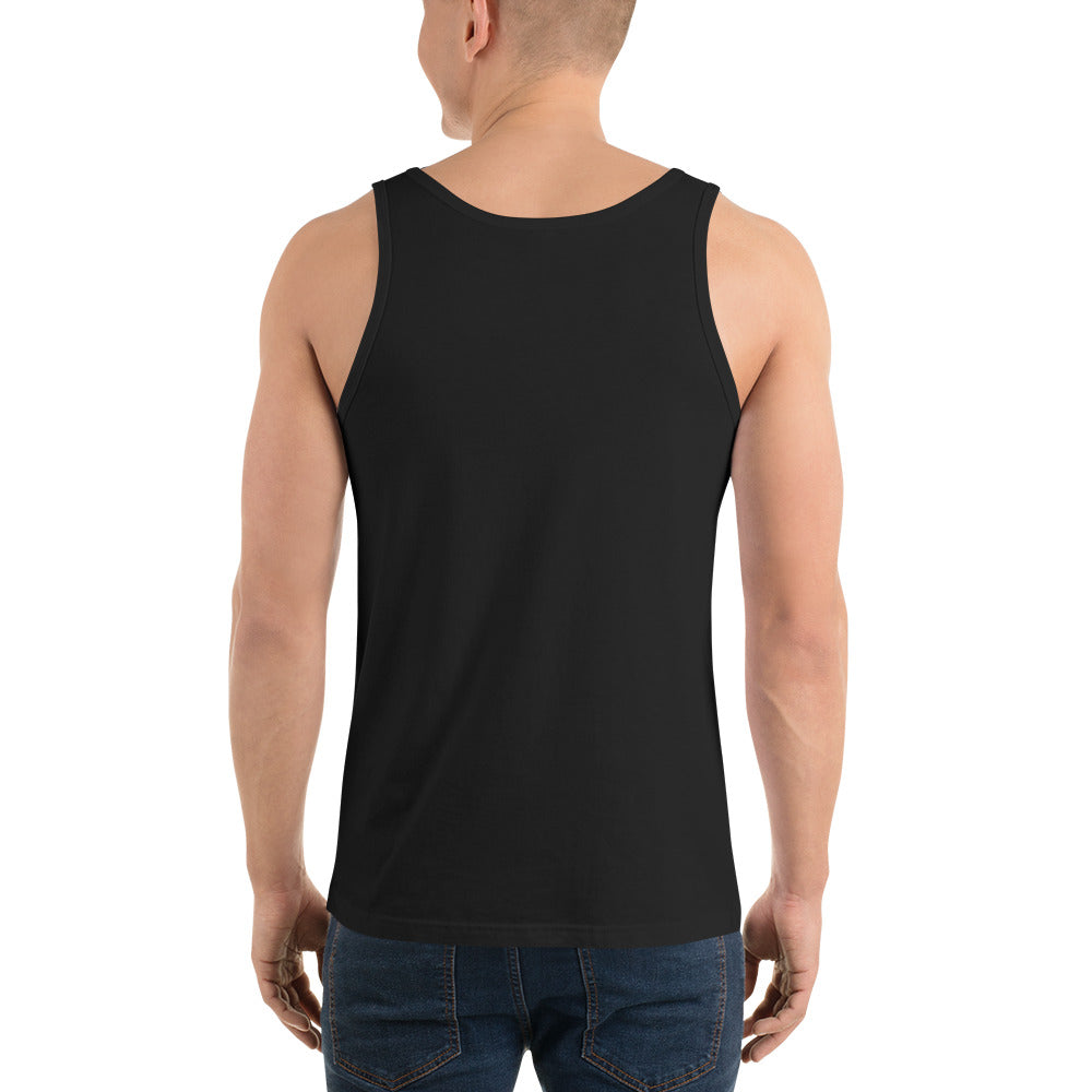 Men's tank top, back view