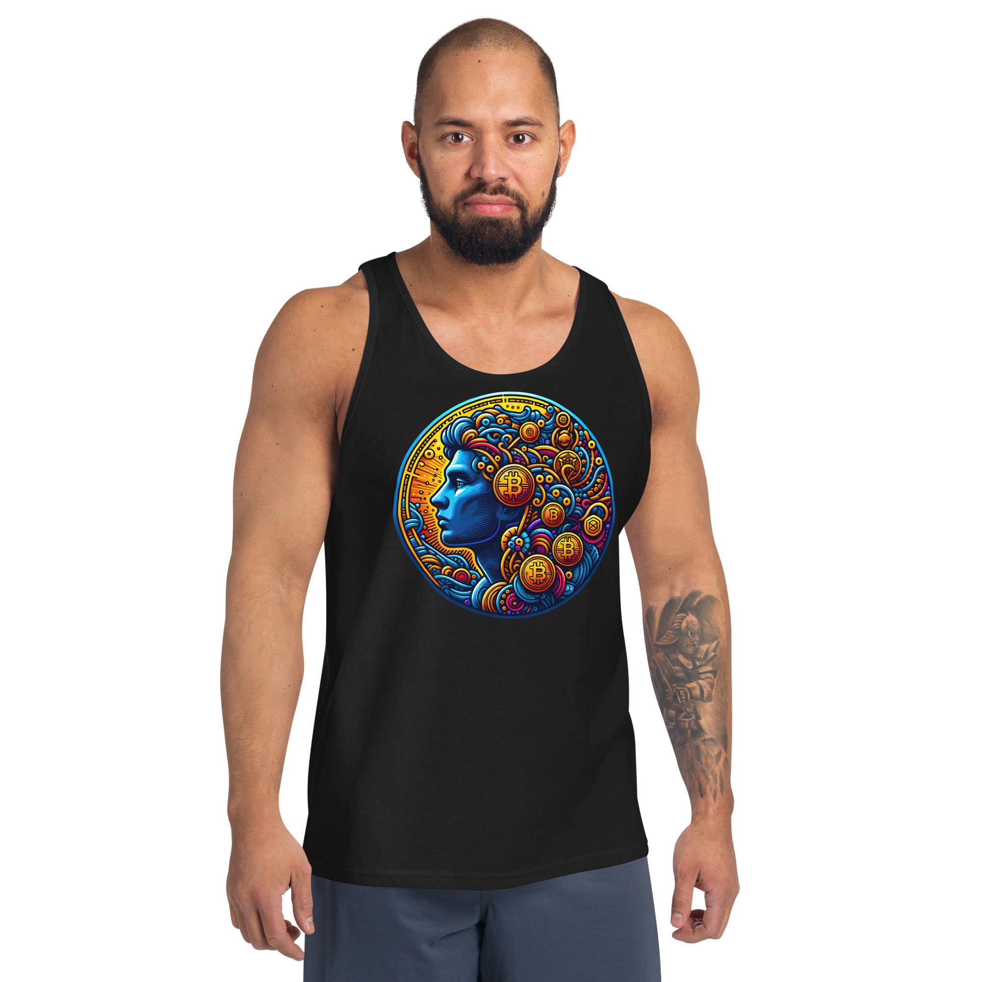 Digital Asset Bitcoin BTC Crypto Coin Token Men's Tank Top Shirt