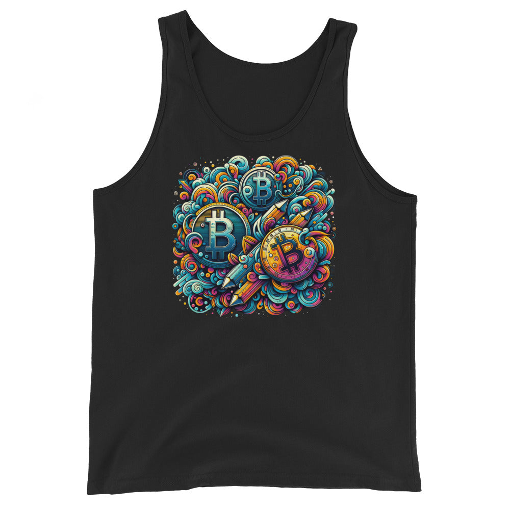 Whimsical Bitcoin Crypto Dreams Hidden Gem Men's Tank Top Shirt