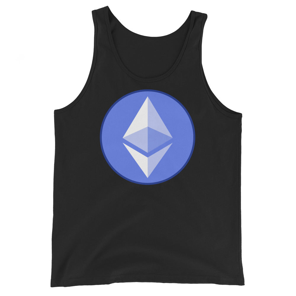 ETH Ethereum Round Logo Cryptocurrency Symbol Men's Tank Top Shirt