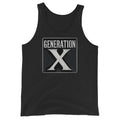 Generation X design on men's tank top, front view