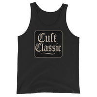 Cult Classic design on men's tank top, front view