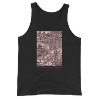 Feast of the Impaler design on men's tank top, front view