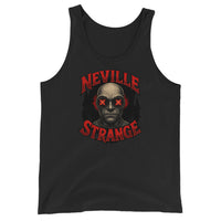 Neville Strange Future Corpses design on men's tank top, front view