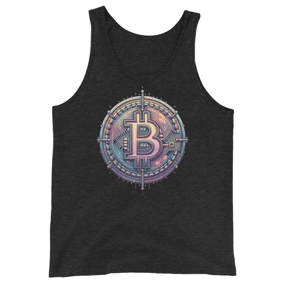 Futuristic Wired Bitcoin BTC Digital Crypto Men's Tank Top Shirt