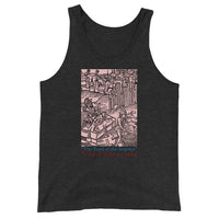 Feast of the Impaler design on men's tank top, front view