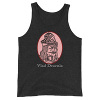 Vlad the Impaler design on men's tank top, front view