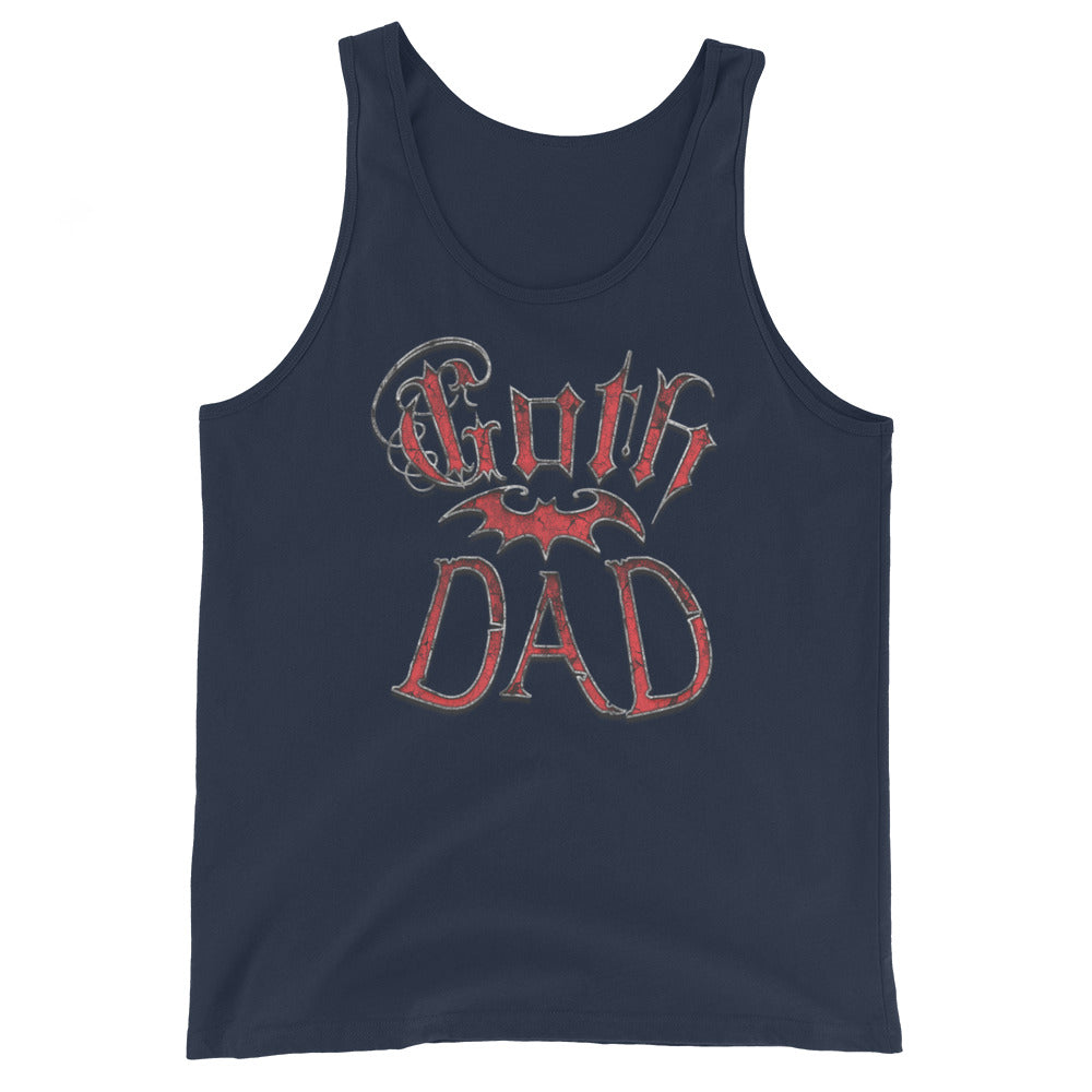 Red Goth Dad with Bat Father's Day Gift Men's Tank Top Shirt