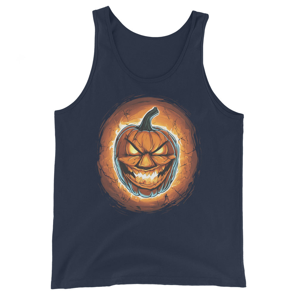 Halloween Fire Pumpkin Jack O Lantern Season Men's Tank Top Shirt