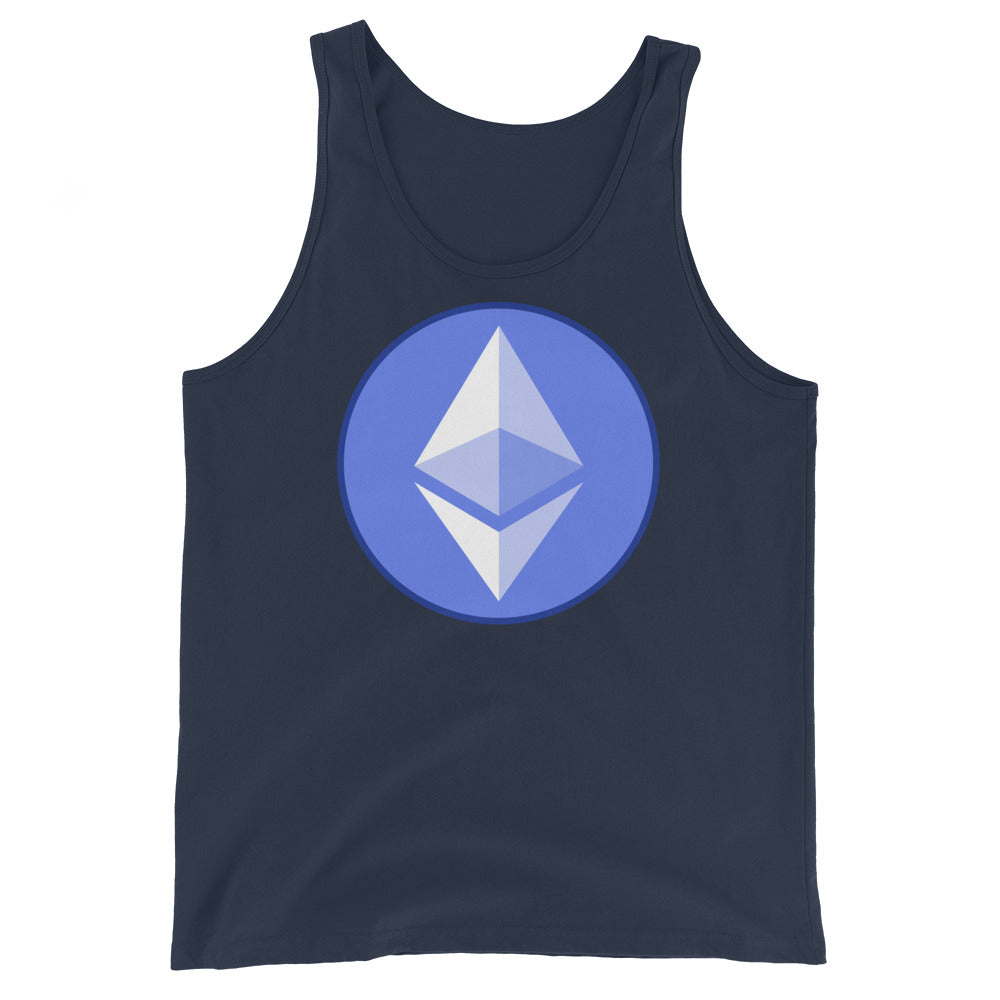 ETH Ethereum Round Logo Cryptocurrency Symbol Men's Tank Top Shirt