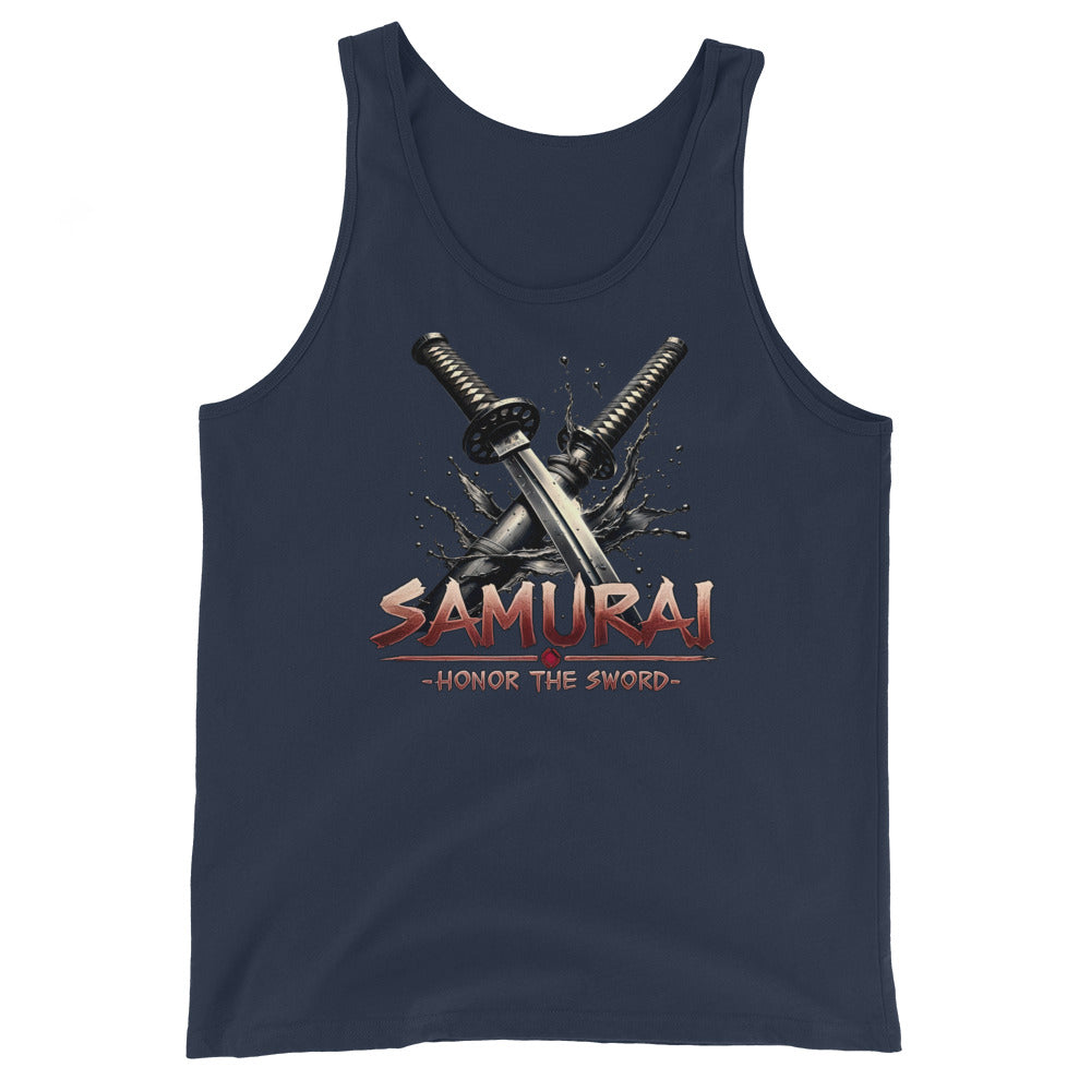 Splash Katana Swords Samurai Warrior Men's Tank Top Shirt