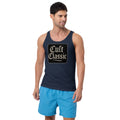 Cult Classic design on men's tank top, front view