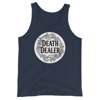 Death Dealer design on men's tank top, front view