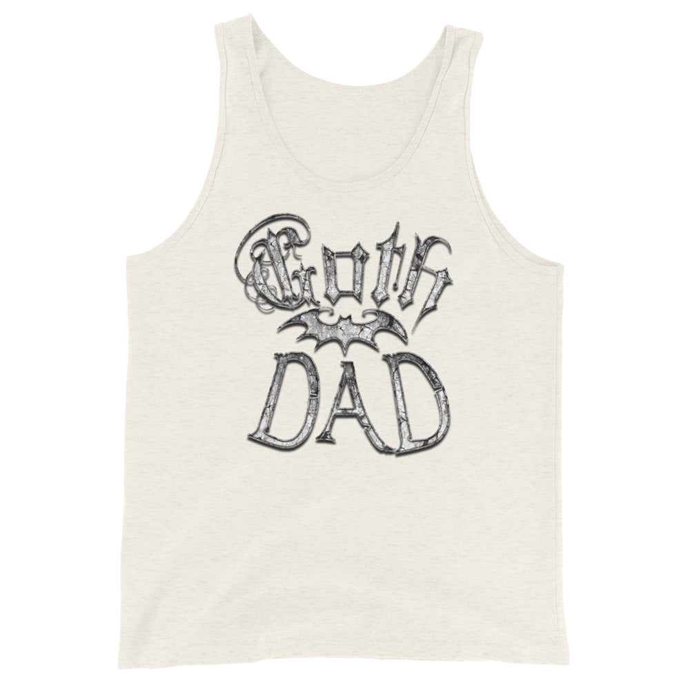 White Goth Dad with Bat Father's Day Gift Men's Tank Top Shirt