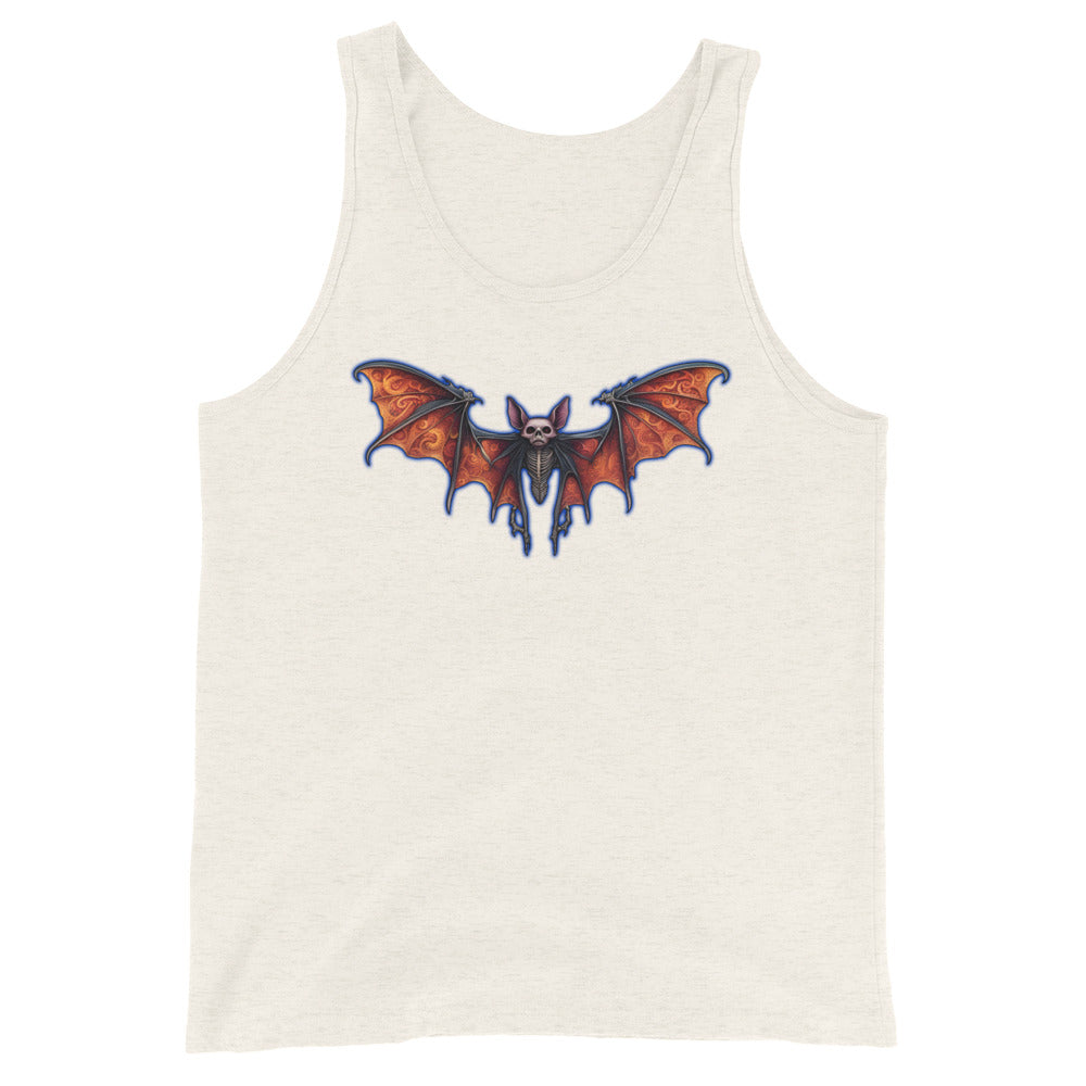 Vampire Bat Skeleton w/ Whimsical Goth Wings Men's Tank Top Shirt