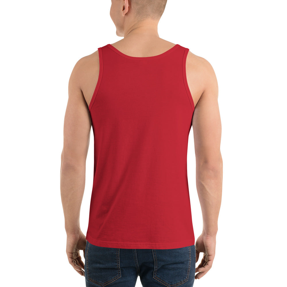 Men's tank top, back view