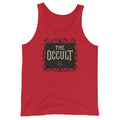 The Occult design on men's tank top, front view