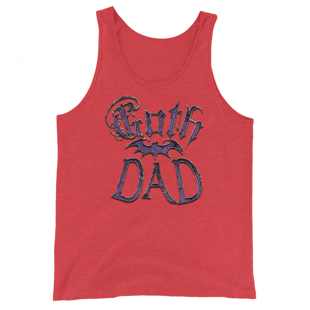 Purple Goth Dad with Bat Father's Day Gift Men's Tank Top Shirt
