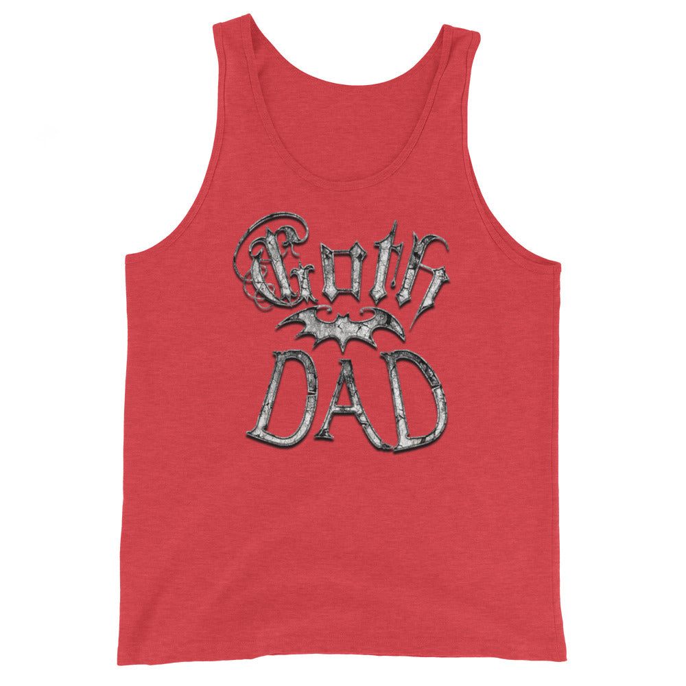 White Goth Dad with Bat Father's Day Gift Men's Tank Top Shirt