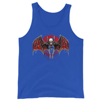 Blood Moon Vampire Bat design on men's tank top, front view