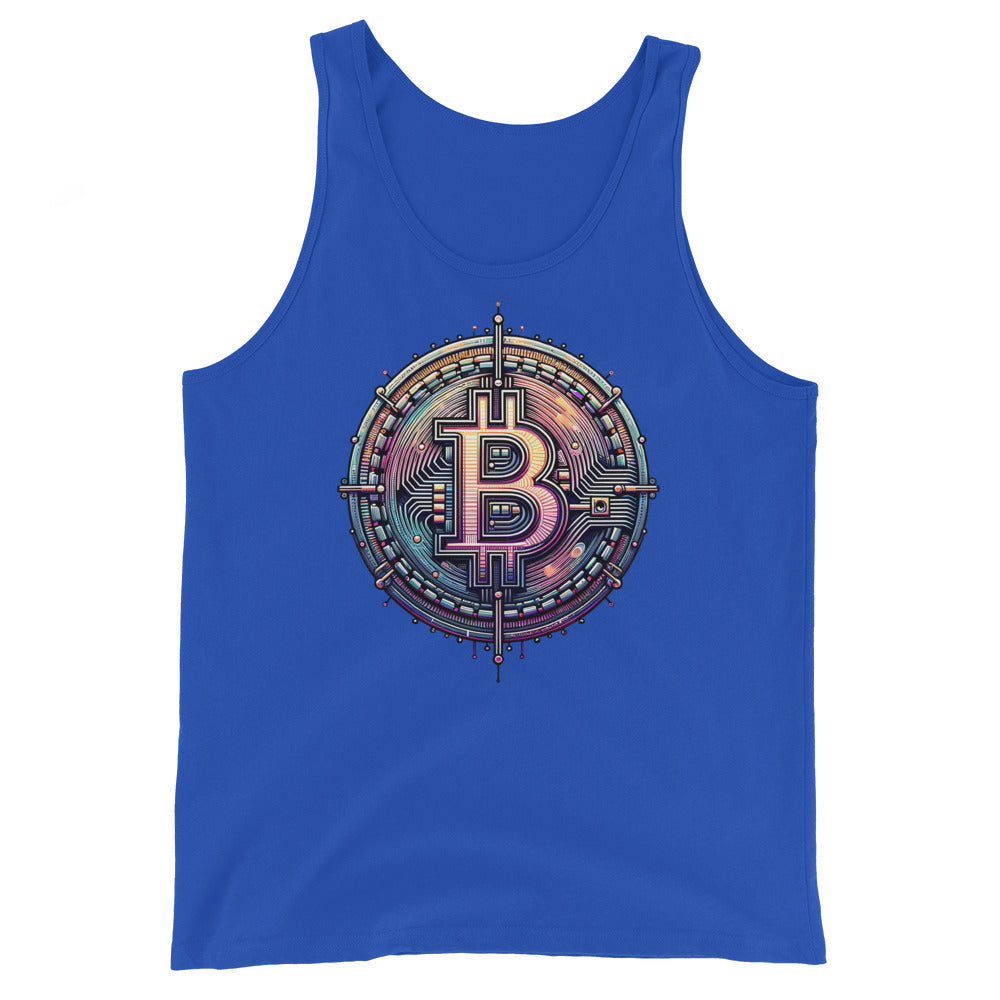 Futuristic Wired Bitcoin BTC Digital Crypto Men's Tank Top Shirt