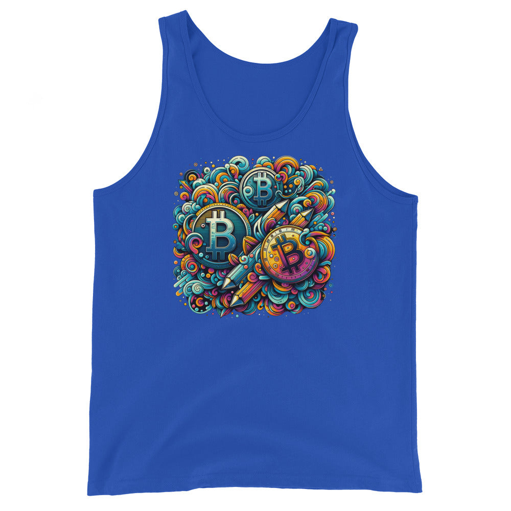 Whimsical Bitcoin Crypto Dreams Hidden Gem Men's Tank Top Shirt