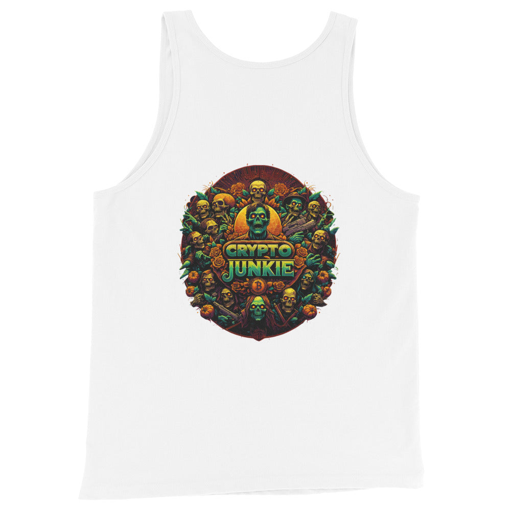 Crypto Junkie Bitcoin Selling Zombie Horde Men's Tank Top Shirt