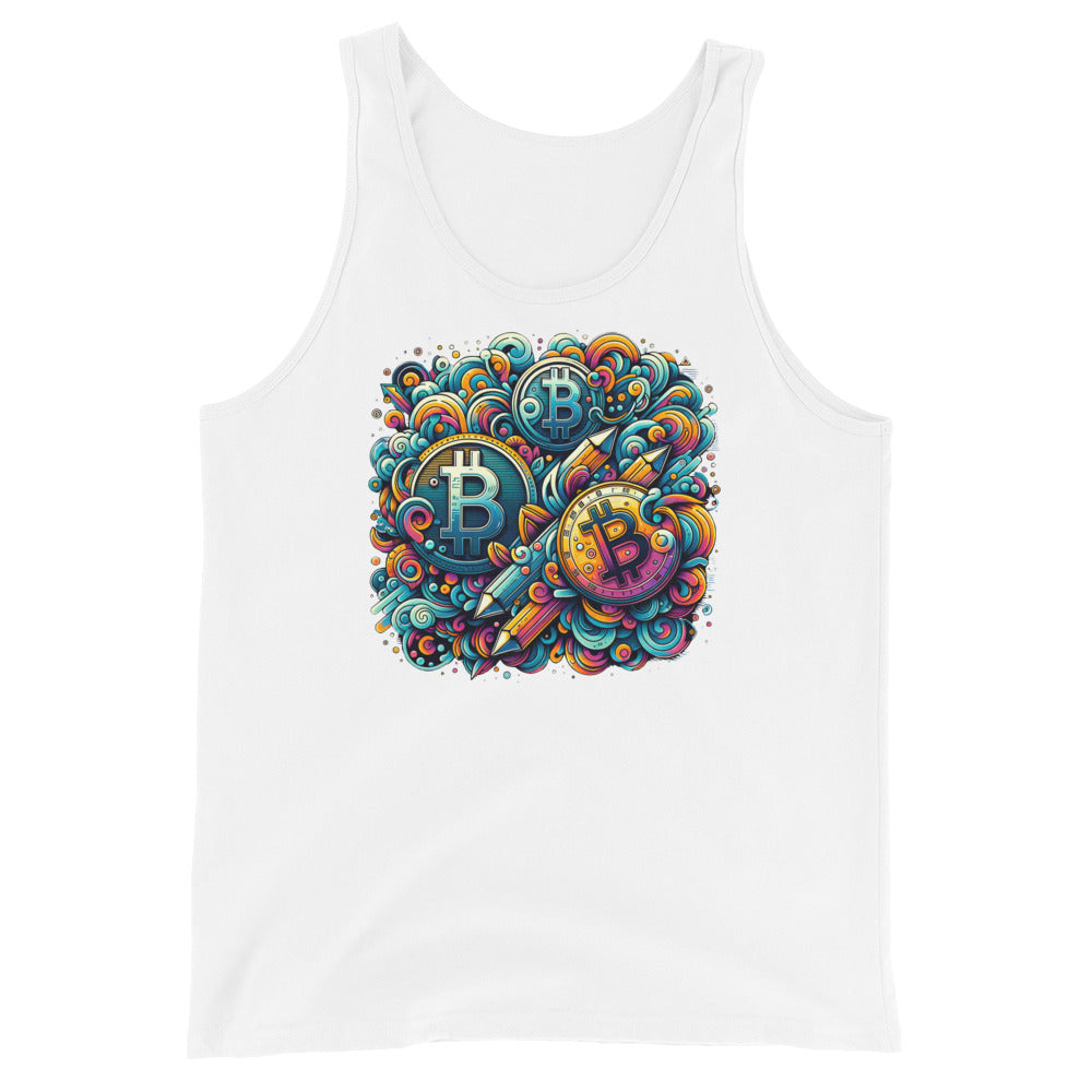 Whimsical Bitcoin Crypto Dreams Hidden Gem Men's Tank Top Shirt