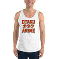 Otaku オタク Anime design on men's tank top, front view