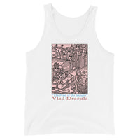 Feast of the Impaler design on men's tank top, front view