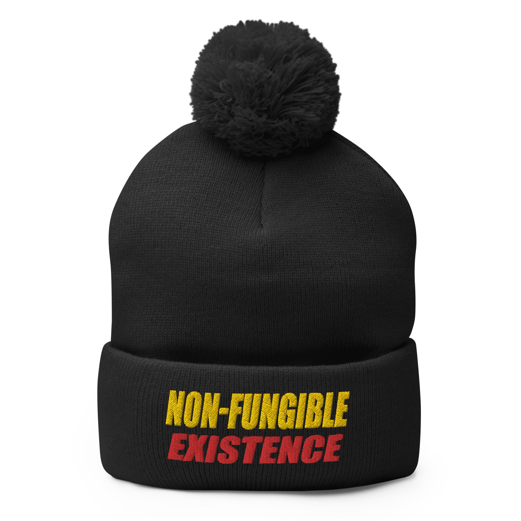 NFT Non-Fungible Existence world of Crypto Bitcoin Pom-Pom Beanie Cap