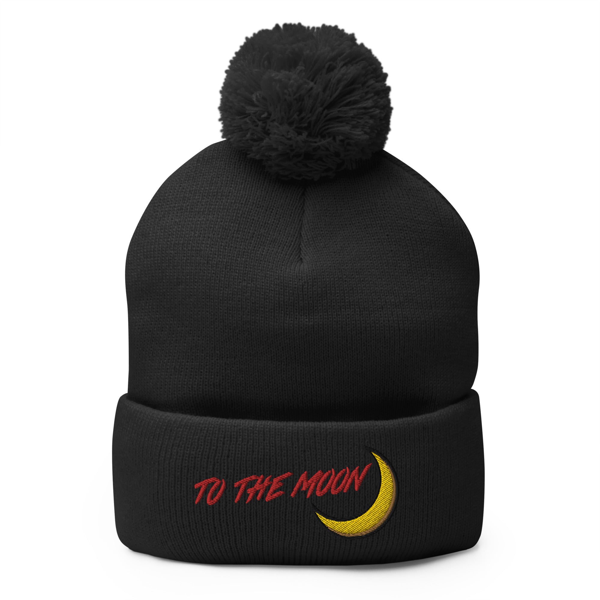 To The Moon Crypto Tokens Coins Meme Stocks Pom-Pom Beanie Cap