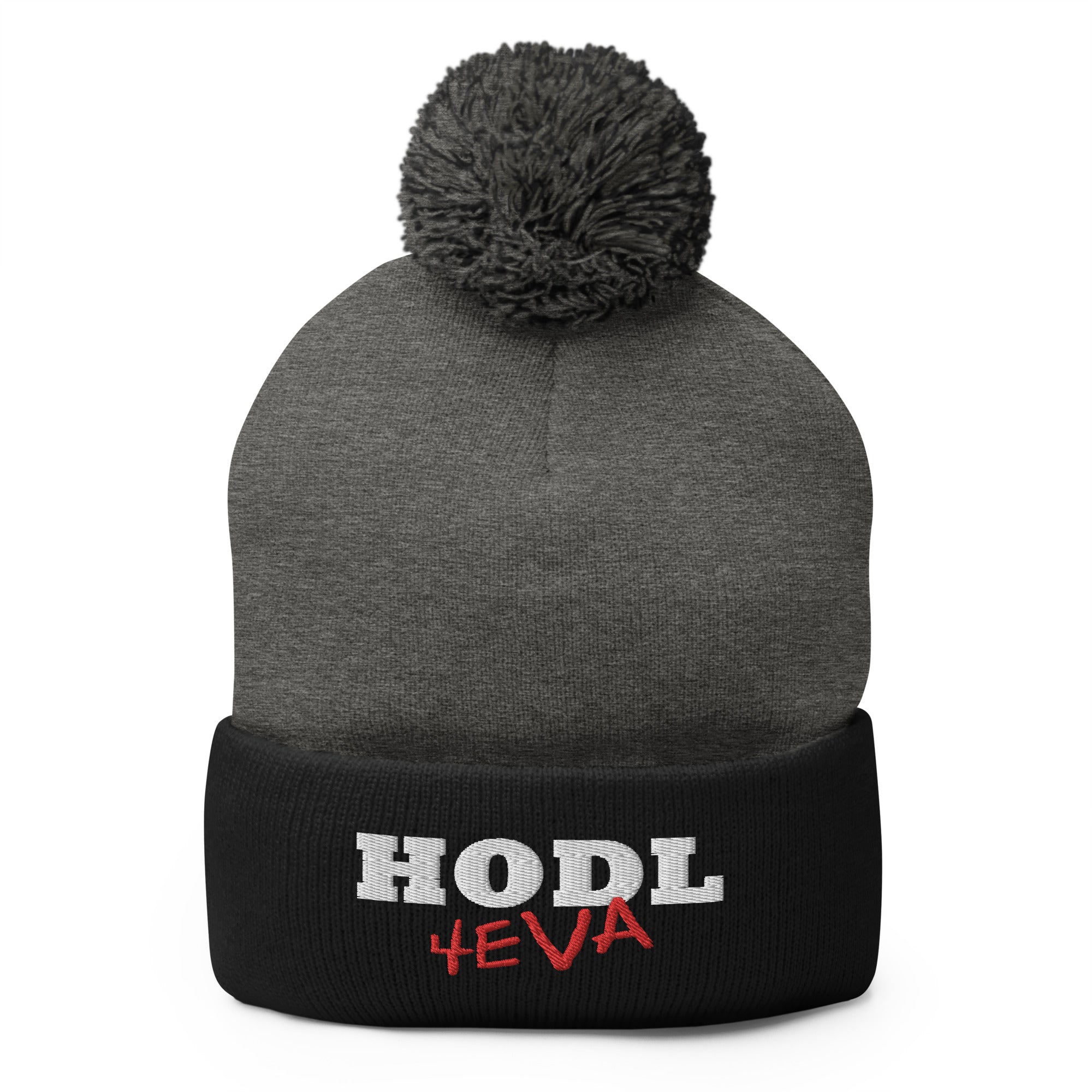 HODL Diamond Hands Your Crypto 4Eva Bitcoin Ethereum Pom-Pom Beanie Cap