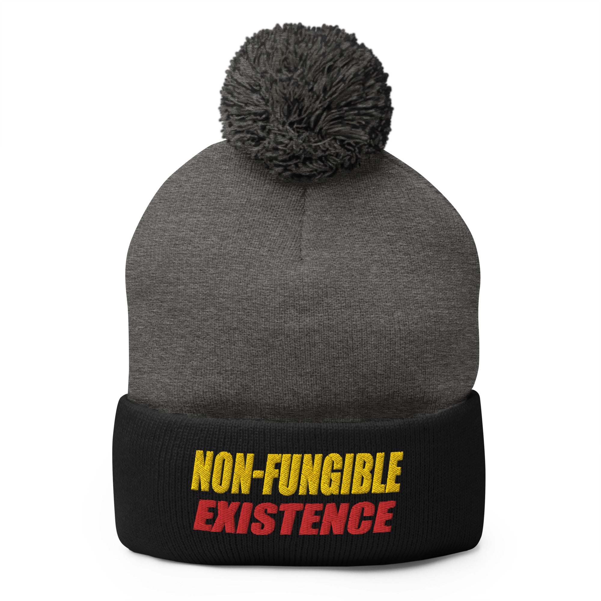 NFT Non-Fungible Existence world of Crypto Bitcoin Pom-Pom Beanie Cap