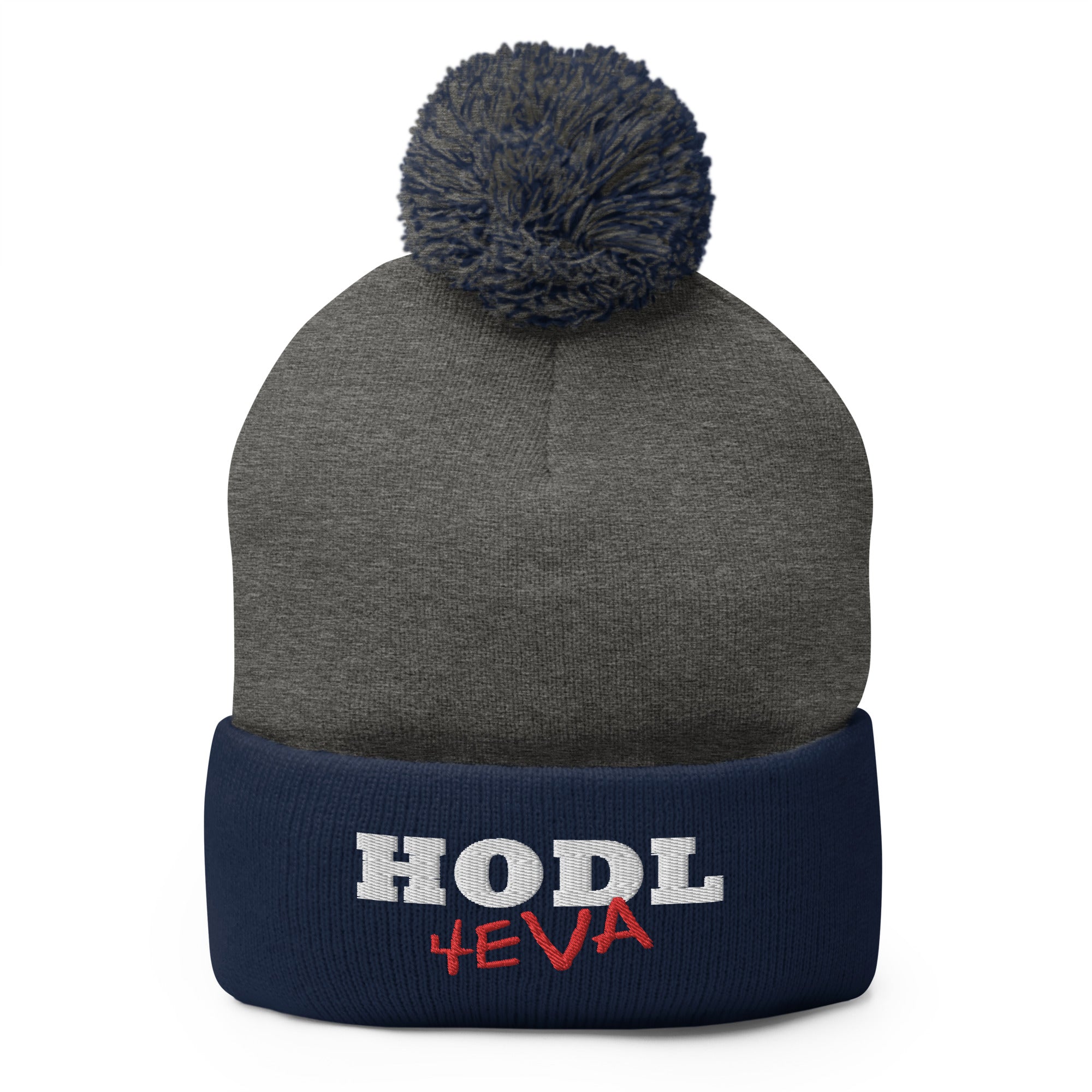 HODL Diamond Hands Your Crypto 4Eva Bitcoin Ethereum Pom-Pom Beanie Cap