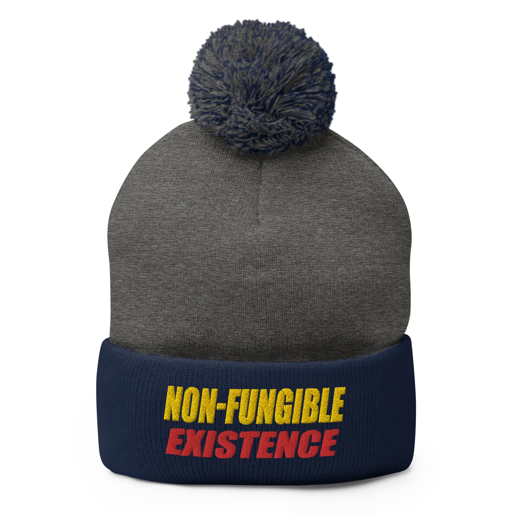 NFT Non-Fungible Existence world of Crypto Bitcoin Pom-Pom Beanie Cap