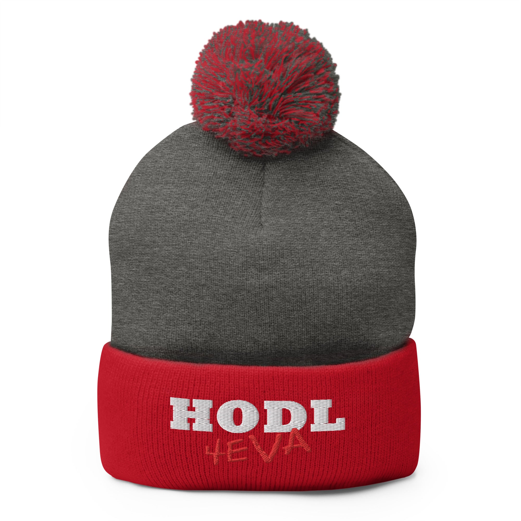 HODL Diamond Hands Your Crypto 4Eva Bitcoin Ethereum Pom-Pom Beanie Cap