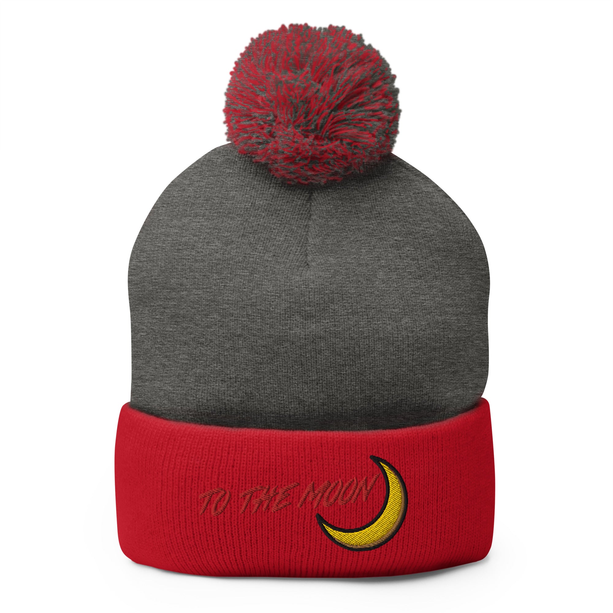 To The Moon Crypto Tokens Coins Meme Stocks Pom-Pom Beanie Cap