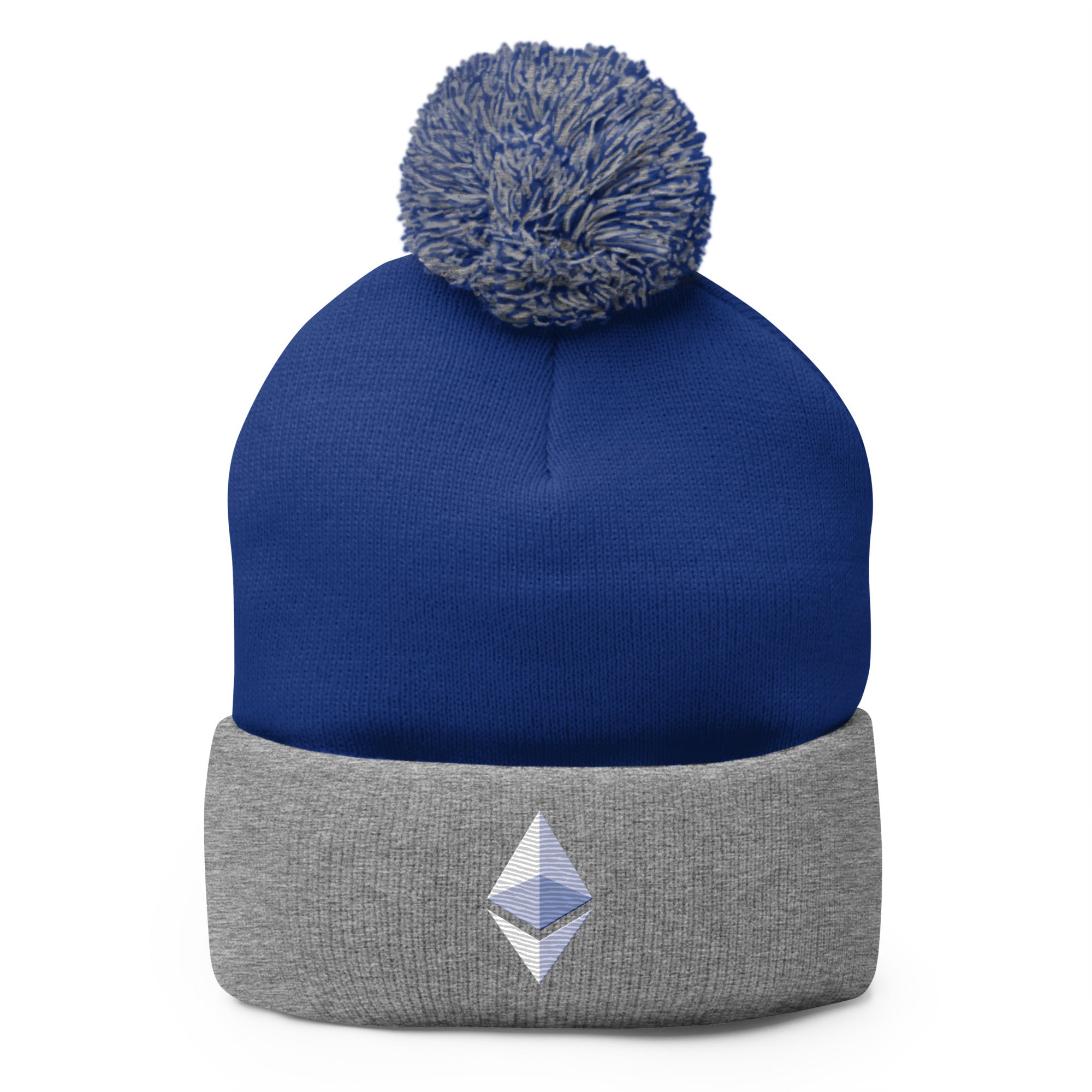 ETH Ethereum Cryptocurrency Symbol Pom-Pom Beanie Cap