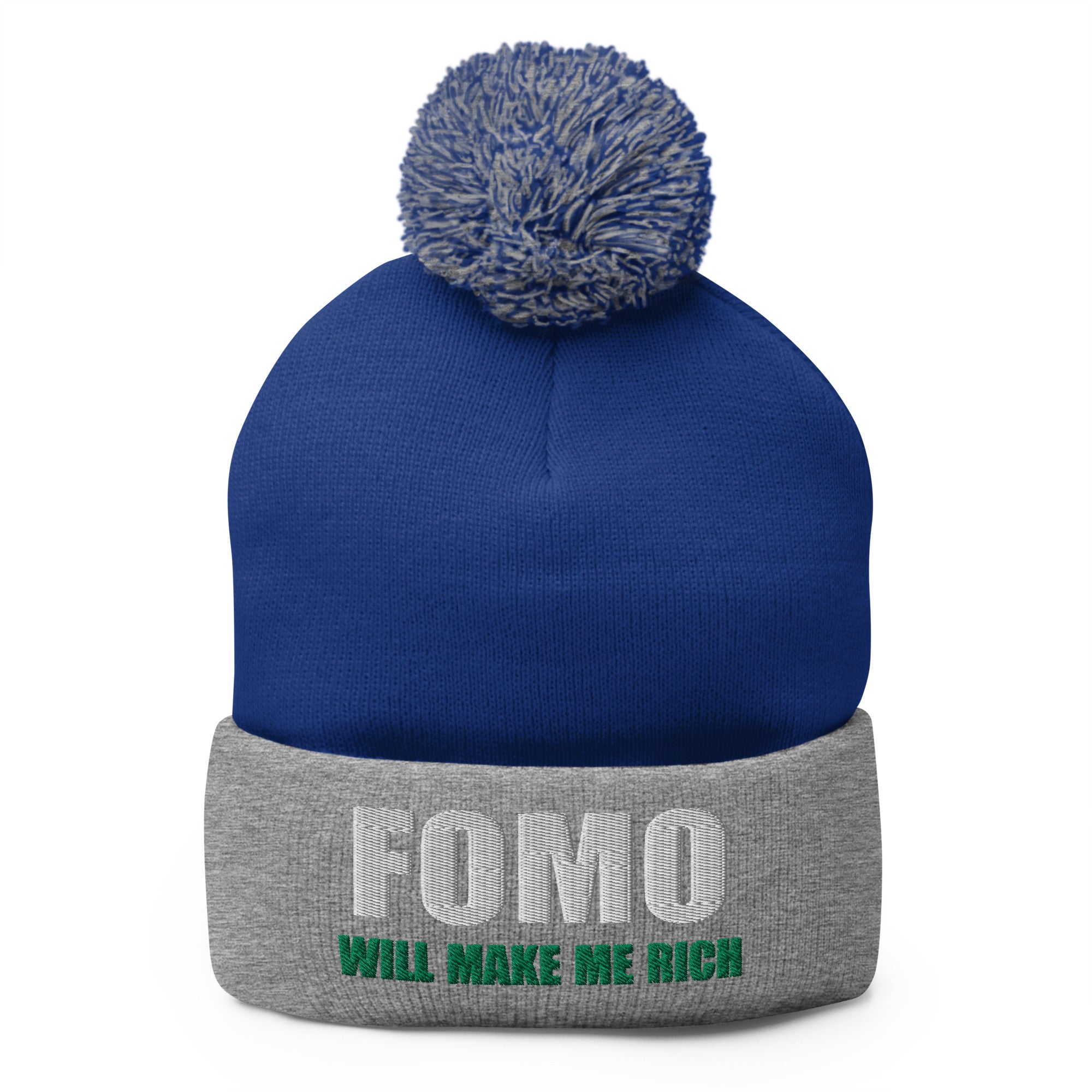 FOMO In Crypto Will Make Me Rich Bitcoin Bull Run Pom-Pom Beanie Cap