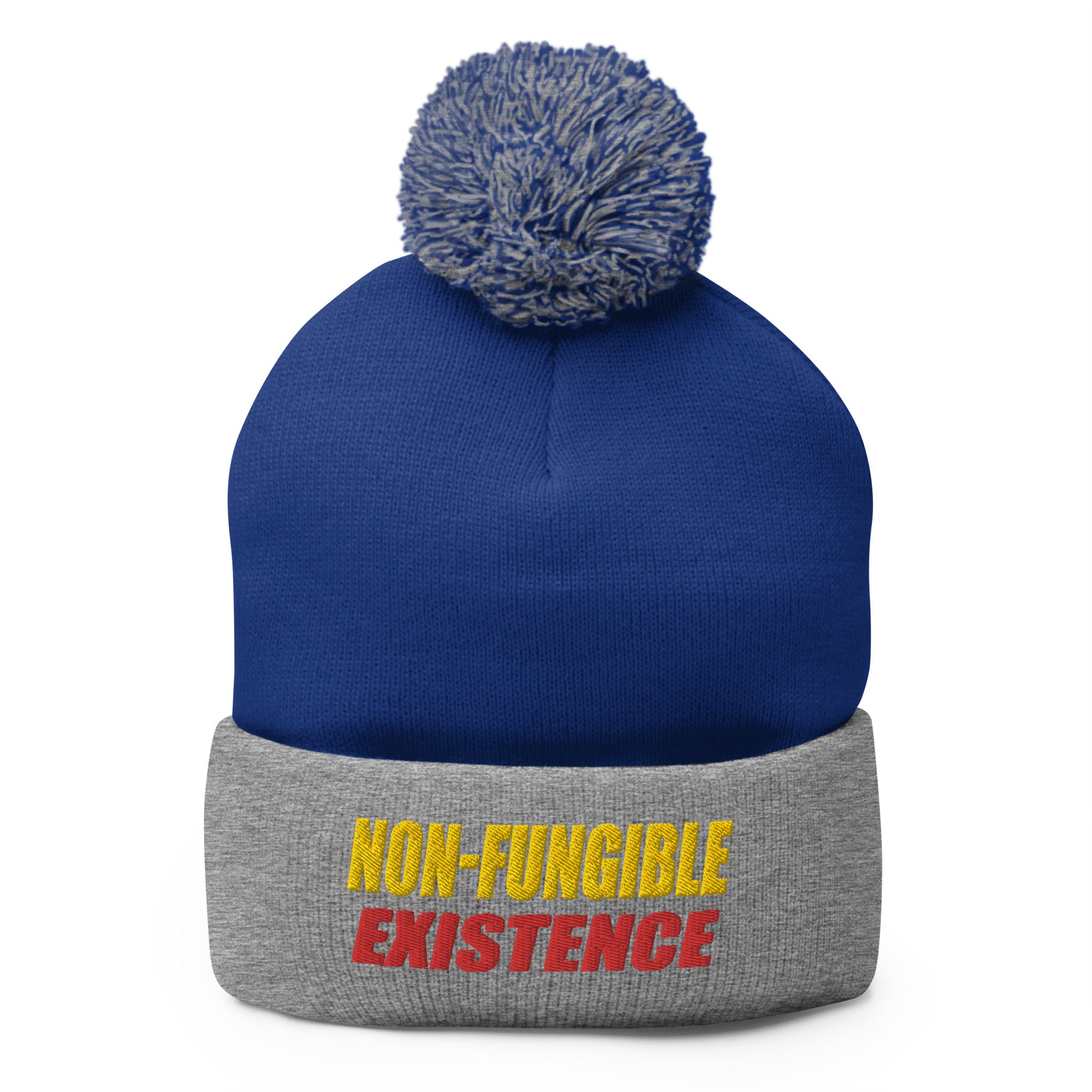 NFT Non-Fungible Existence world of Crypto Bitcoin Pom-Pom Beanie Cap