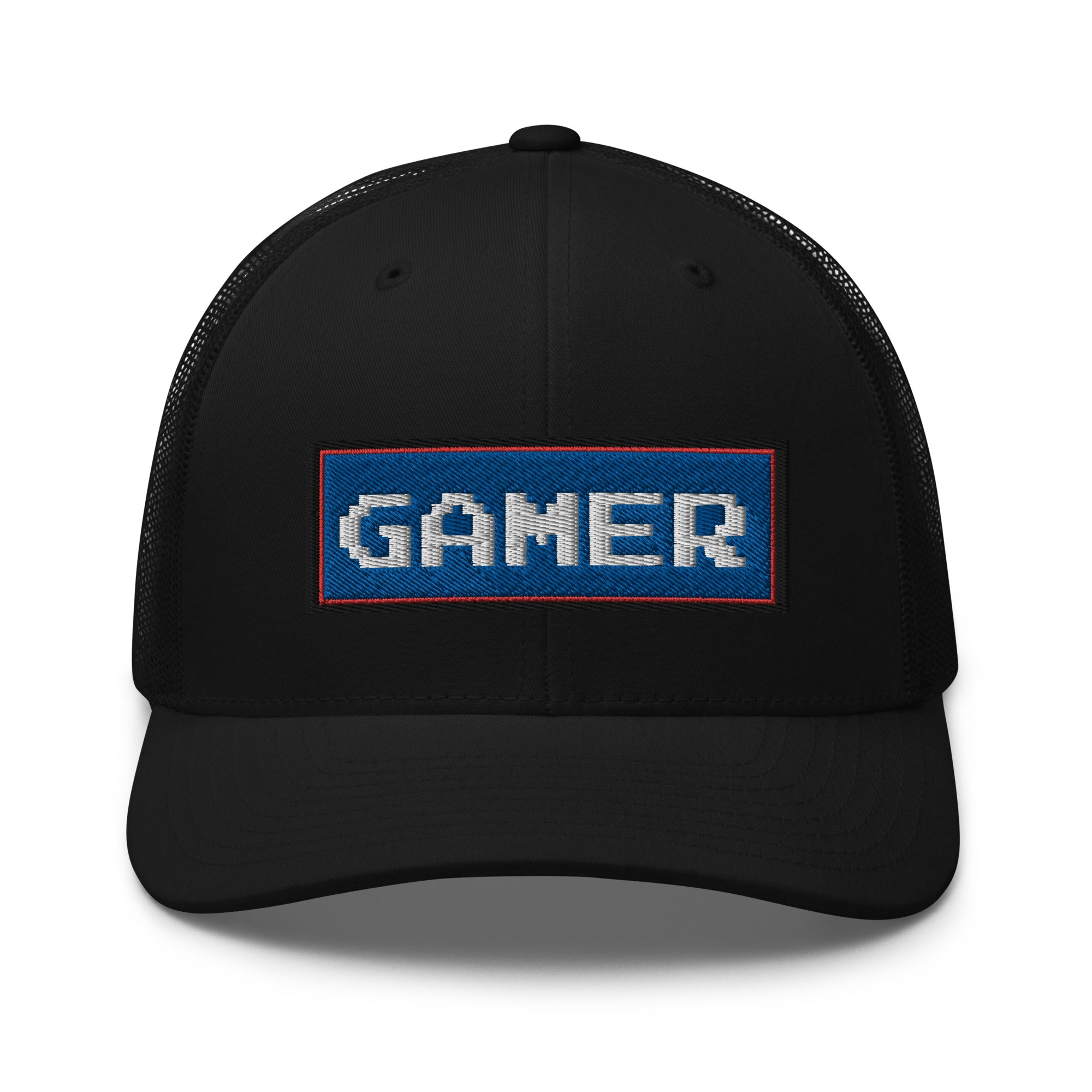 80's Retro Style 8 Bit Gamer Embroidered Trucker Cap Snapback Hat